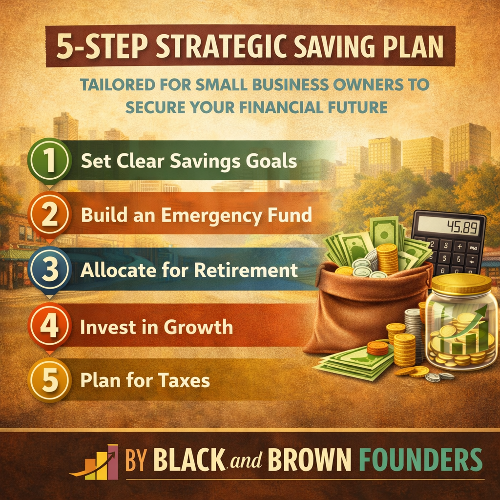 5-Step Strategic Saving Plan Tailored For Small Business Owners To Secure Your Financial Future