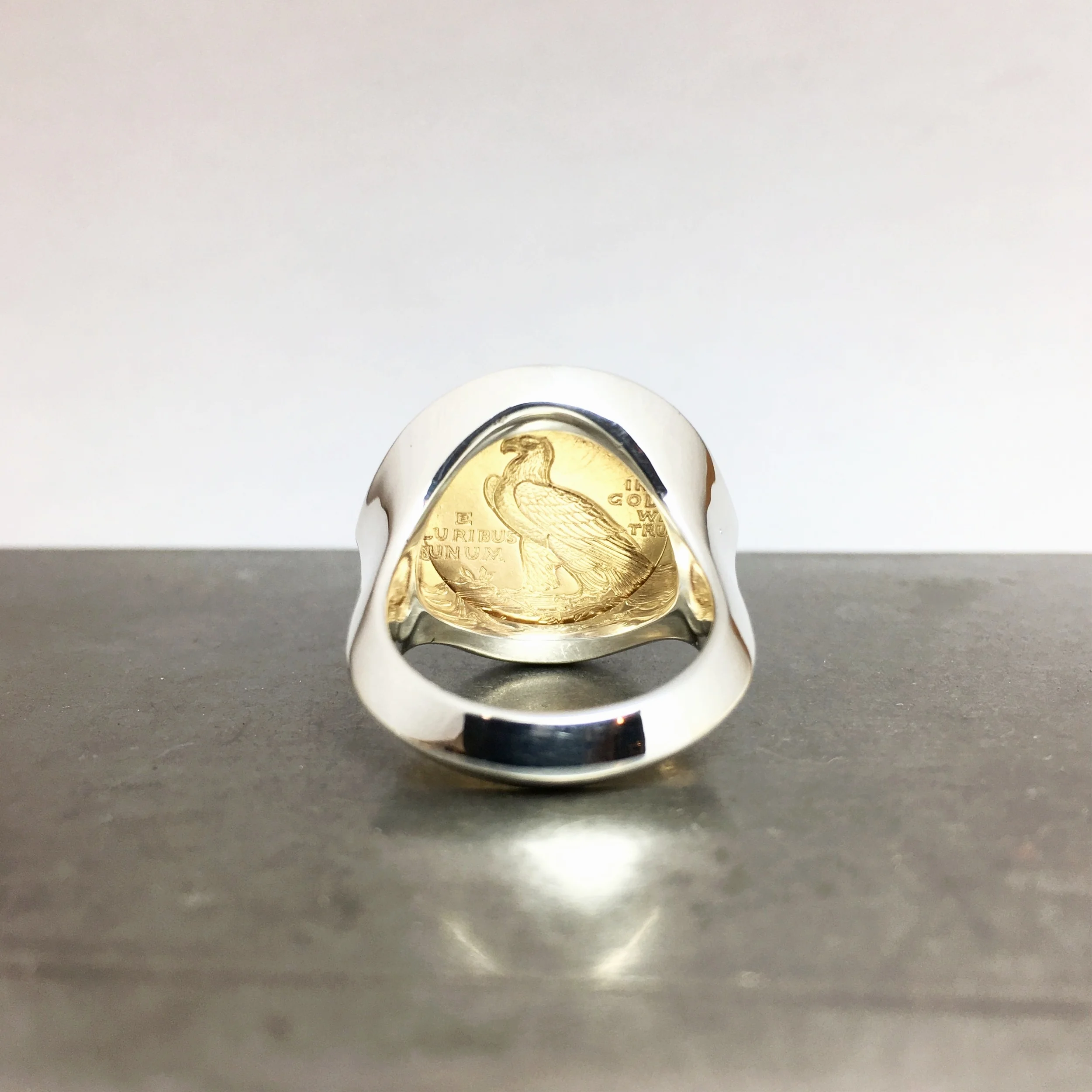 Inside View of Liberty Coin Ring