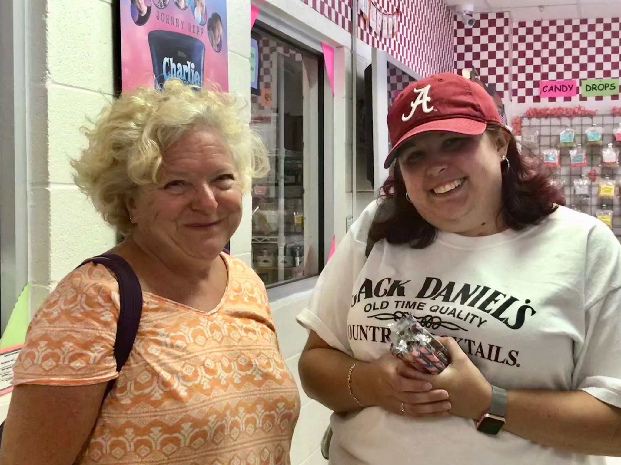 Tena and Valerie at Nancy's Candy Factory