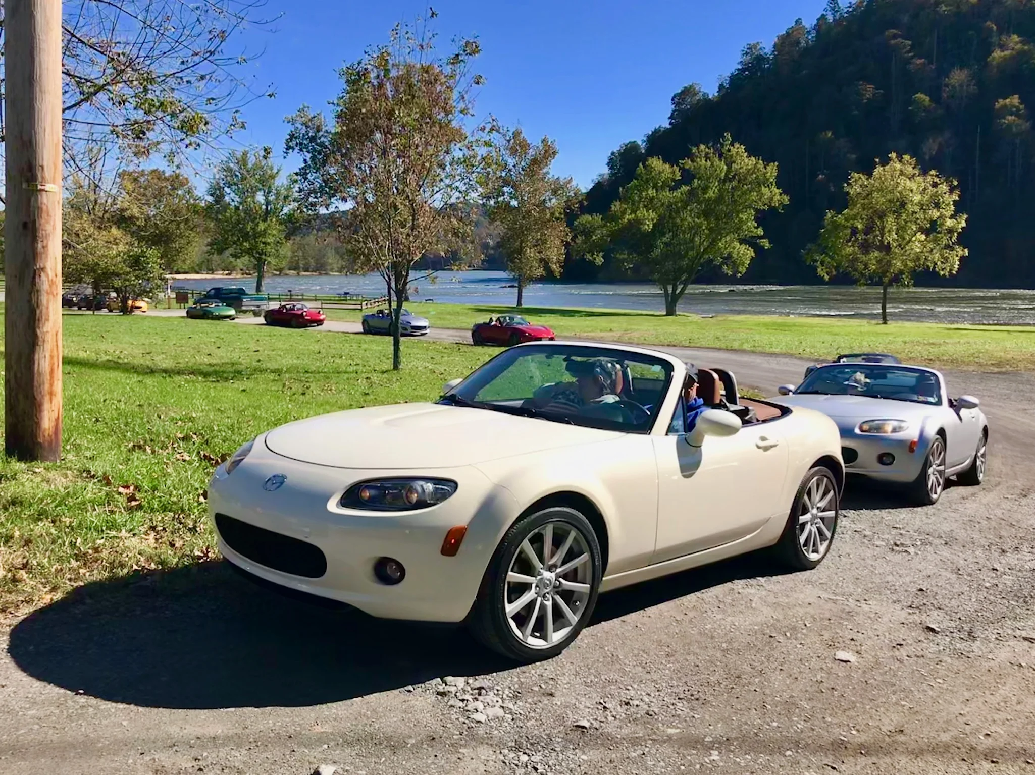 More of the Miatas where we stopped by the New River in Fries, VA.