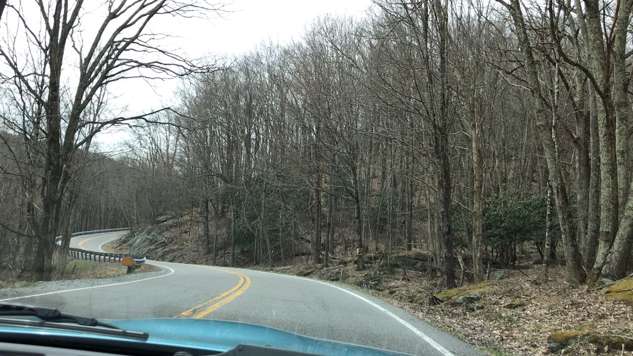 Lots of curves driving up to Whitetop