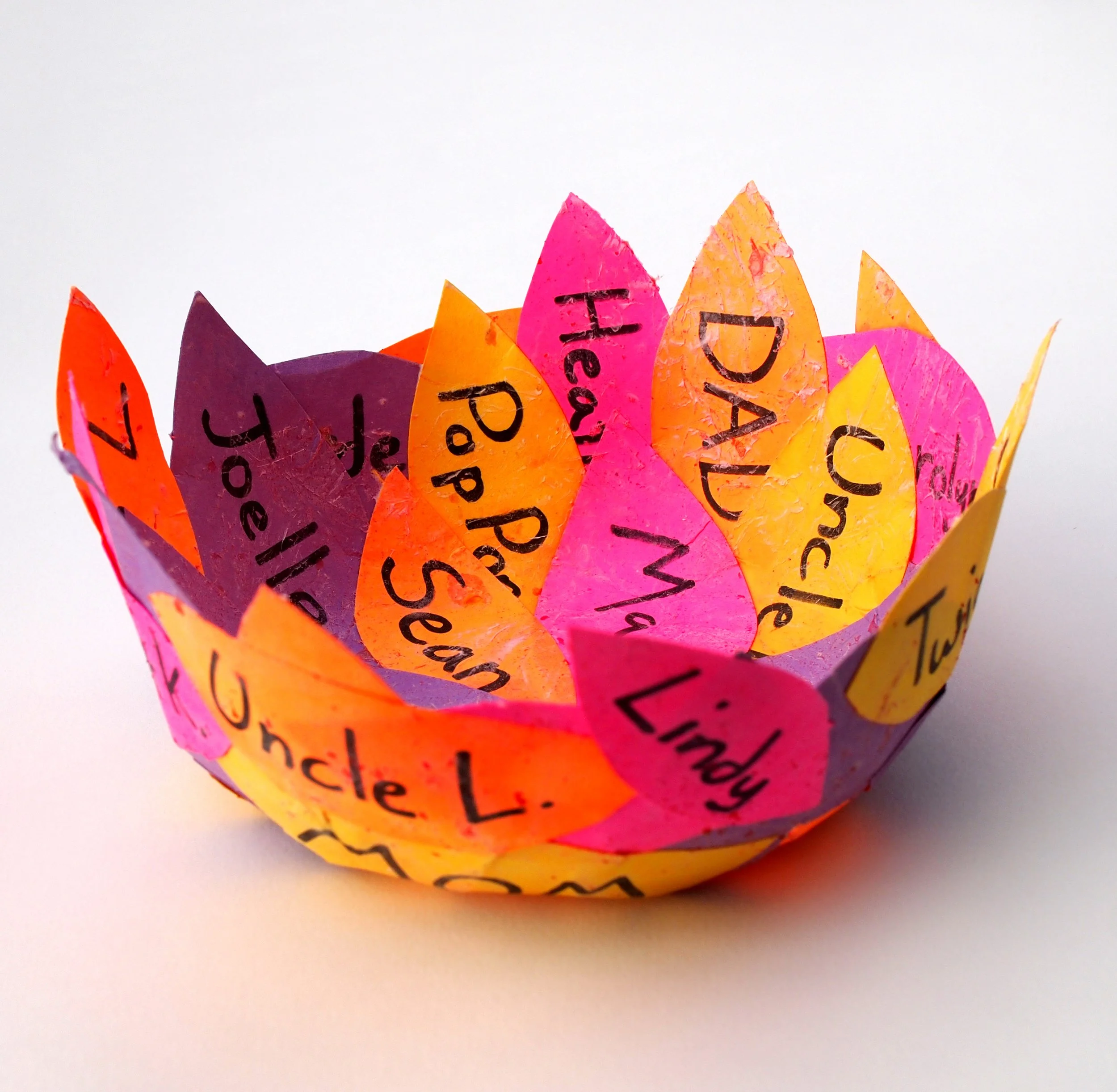 "Thanks Bowl" – Paper Project for Thanksgiving