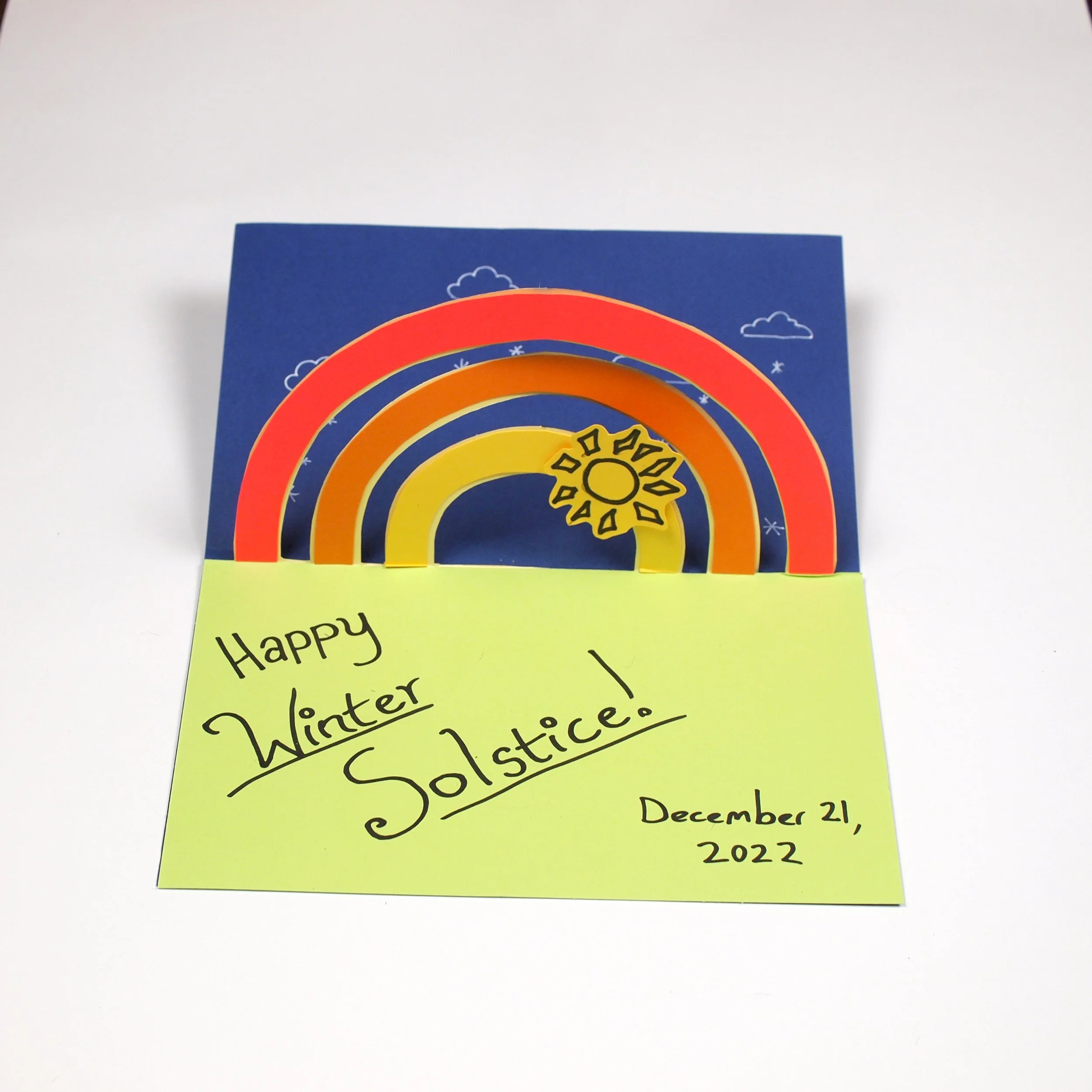 Solstice Sunbow Card – Winter Solstice Craft