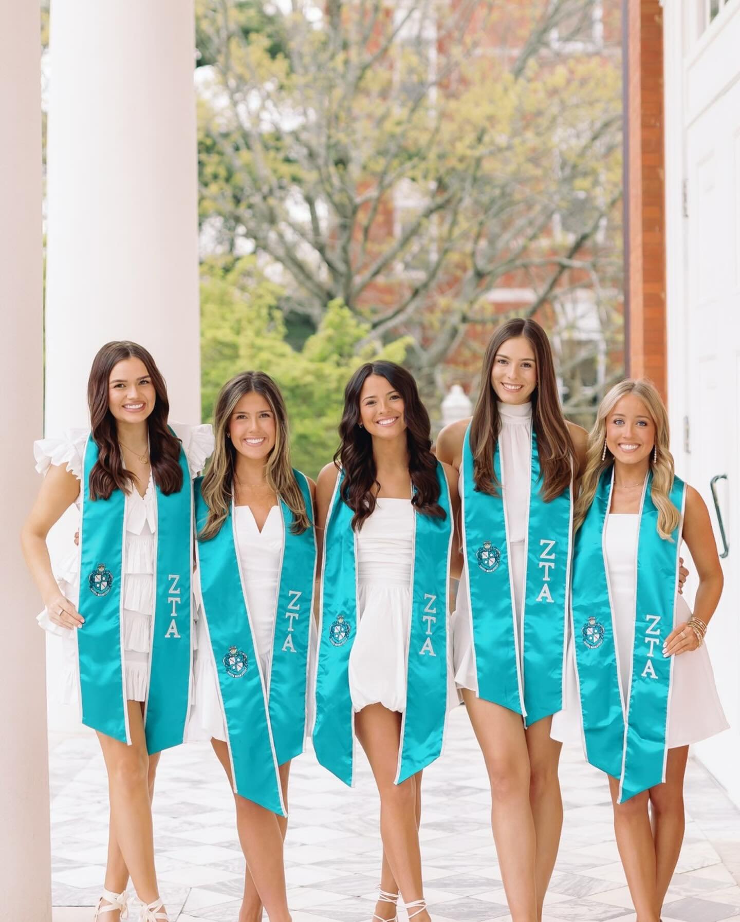 Here&rsquo;s to our #SENIORS &amp; a sisterhood that lasts a lifetime!!! We are so proud of each and every one of you! 🎓🤍✨

#ztaalum #sisterhood