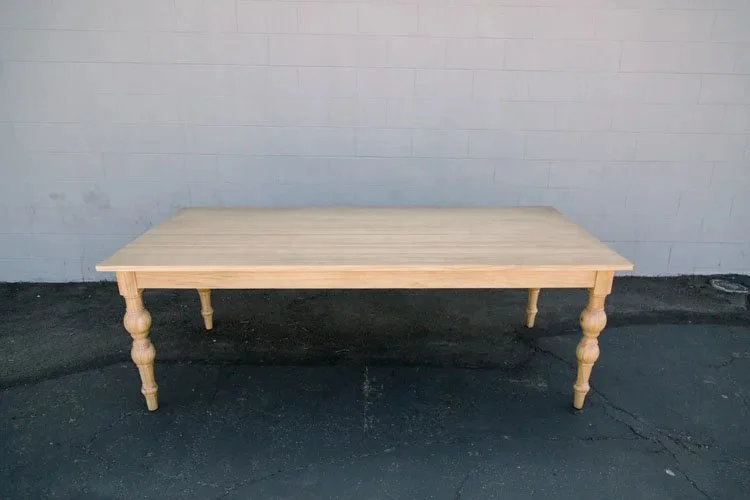 Heritage Wood Farm Table with Turned Legs