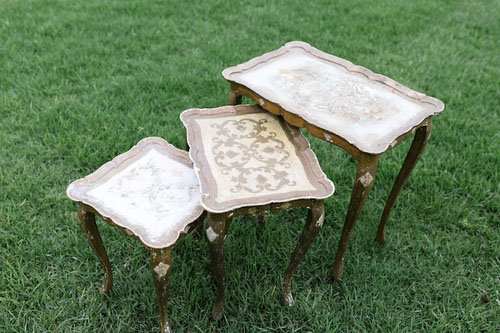 Gilded Trio Nesting Tables