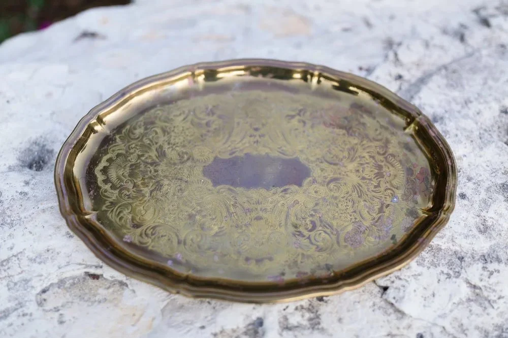 Victorian Lace Gold Tray