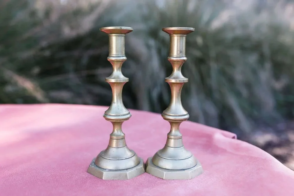Petite Brass Column Holders
