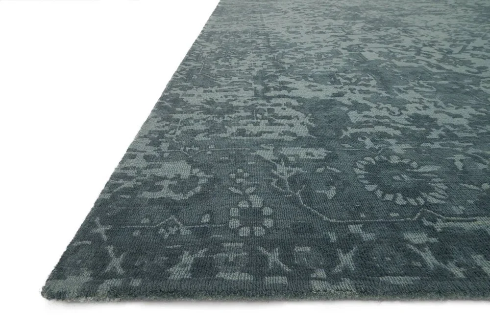 Distressed Teal Rug