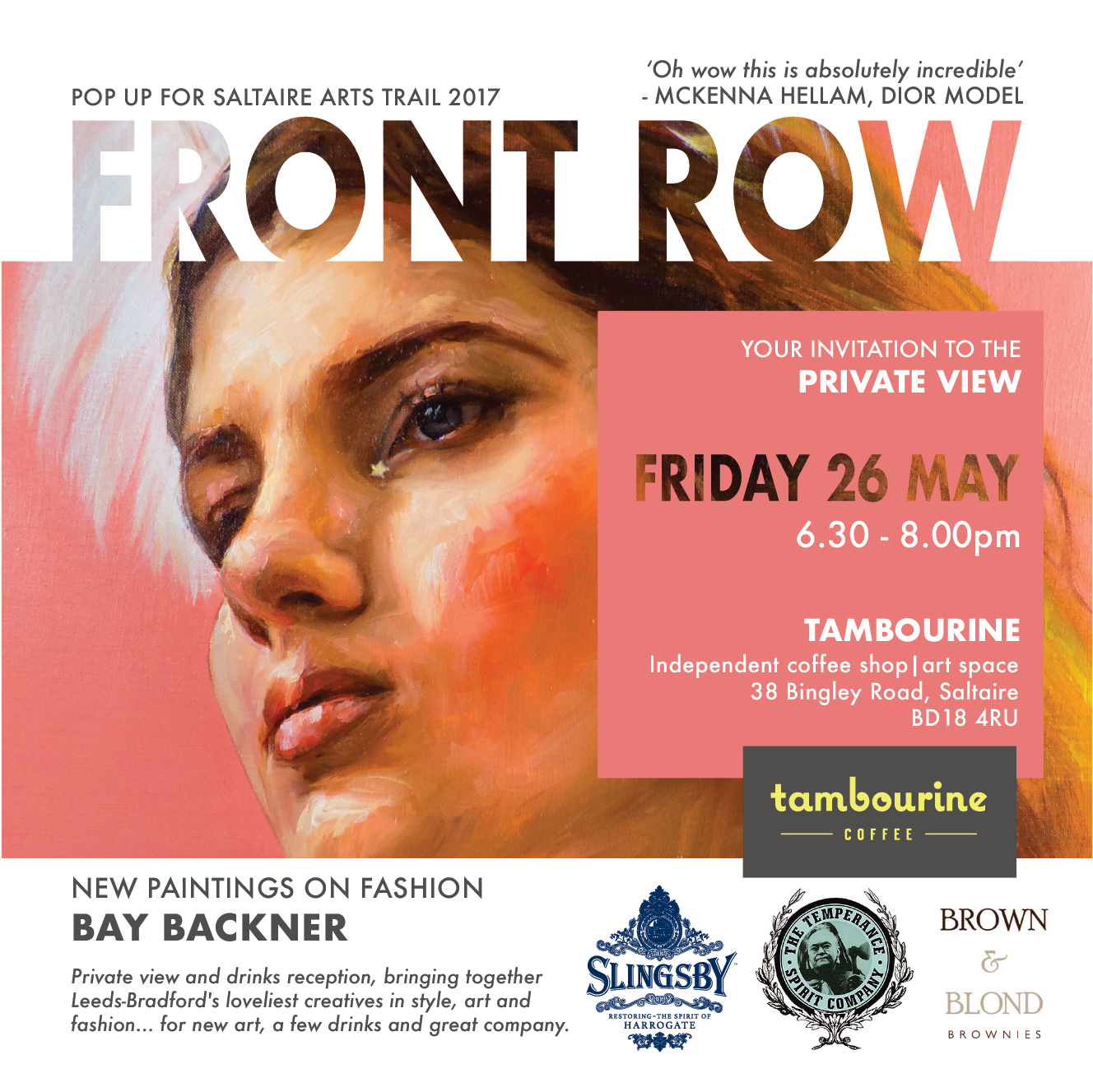 Front Row Private View Invitation May 2017 - Saltaire Arts Trail