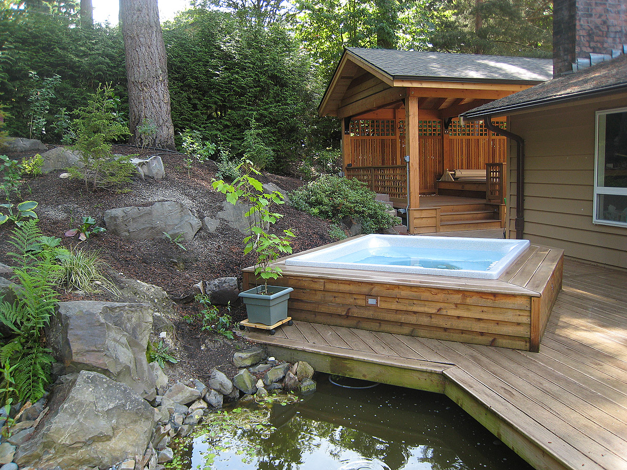 Hot Tub and Pond