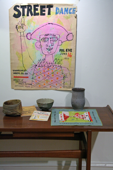 Poster advertising a Street Dance to Benefit GHP by Byron Browne, 1950, Gift of Sylvia Baker, pastel and ink on paper
