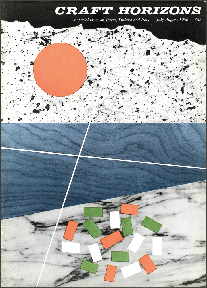 Ivan Chermayeff and Robert Brownjohn, Craft Horizons, July/August 1956, Volume 16, Number 4