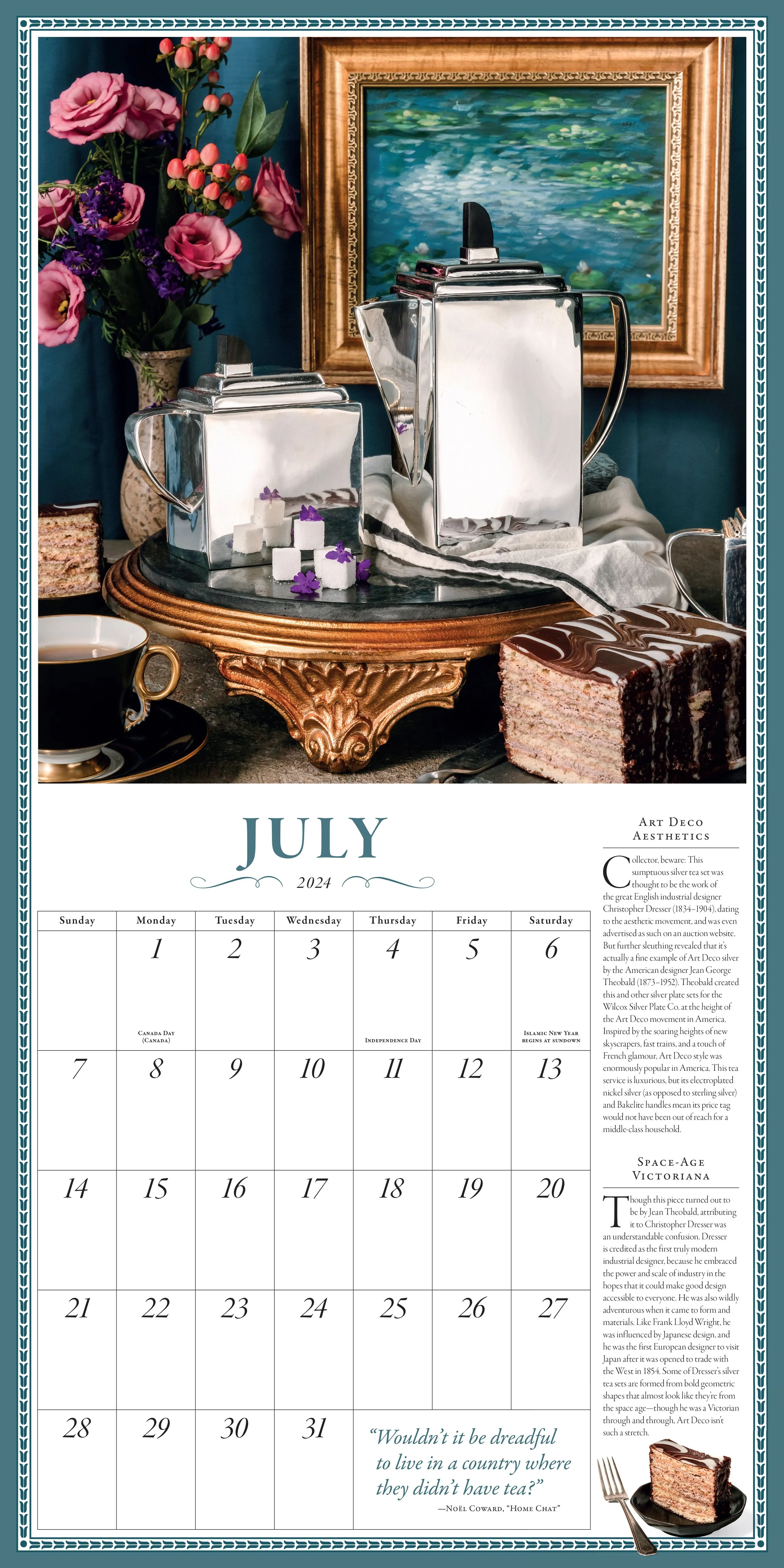 Collectible Teapot Calendar — Sarah Archer