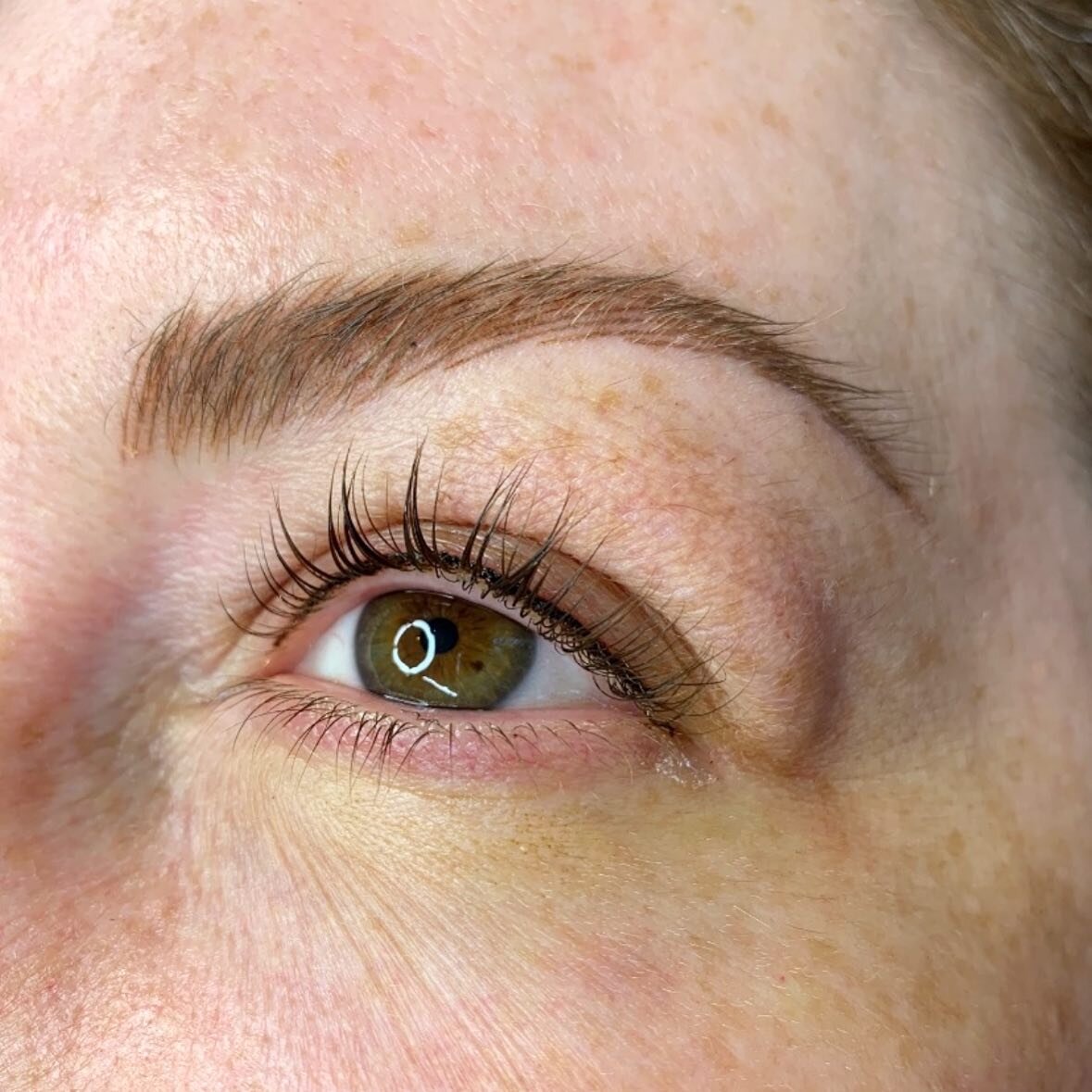 Lash Line enhancement and healed crispy microblading.