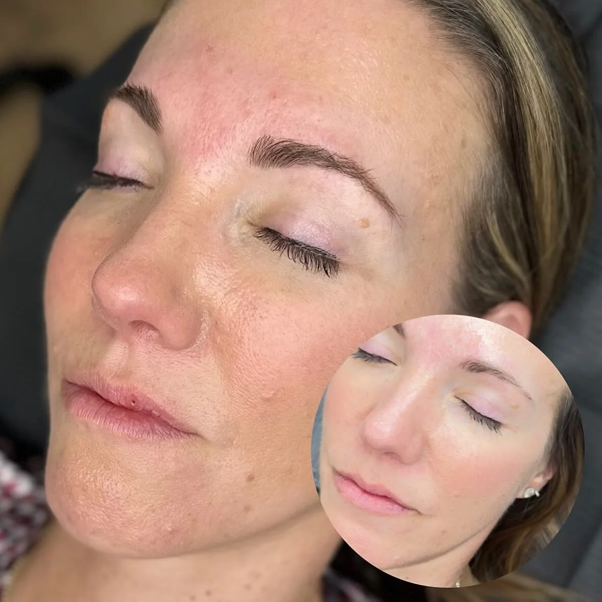 A soft make up look tattoo for the brows without using an once of actual make up