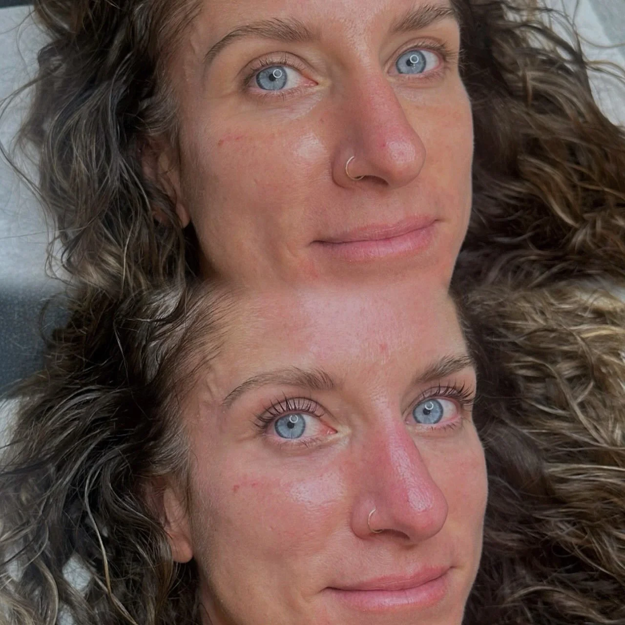 Completely healed eyebrows and lash line enhancement. Today, we enhanced those beautiful eyes even more with a lash lift and tint. Wow! She wanted a very natural and subtle look throughout this whole process and I think we achieved that☺️