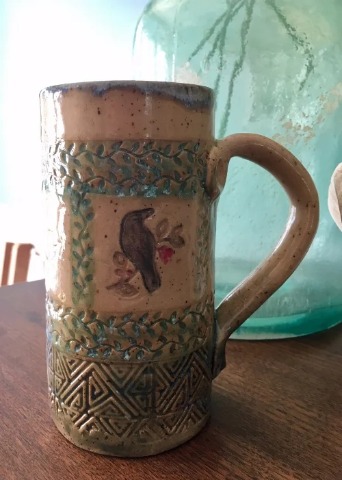 Raven Mug by Len Hughes of desertNOVA