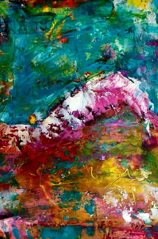Man In Purple Hat by CB Burroughs (SOLD)