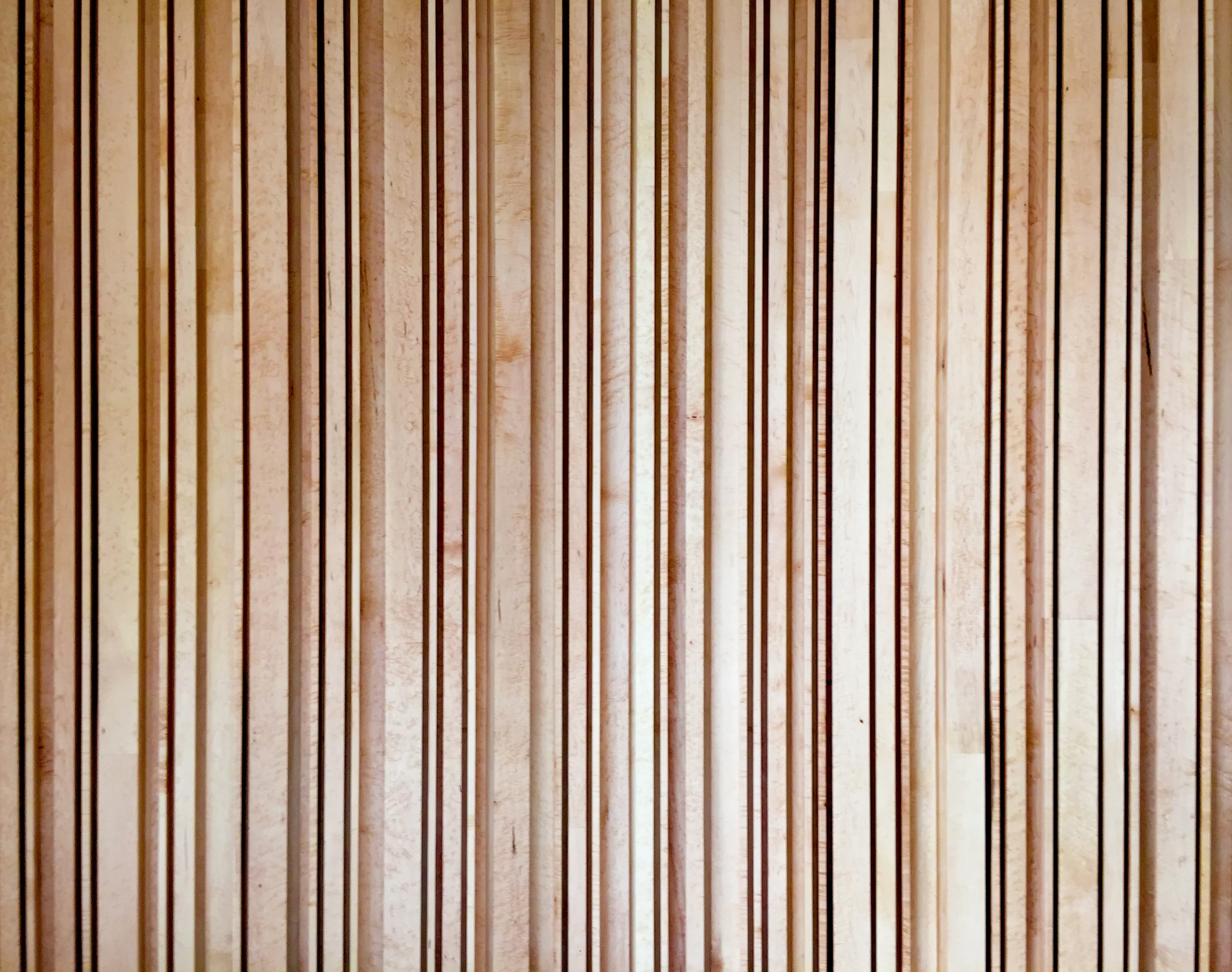   custom birdseye maple drape wall  