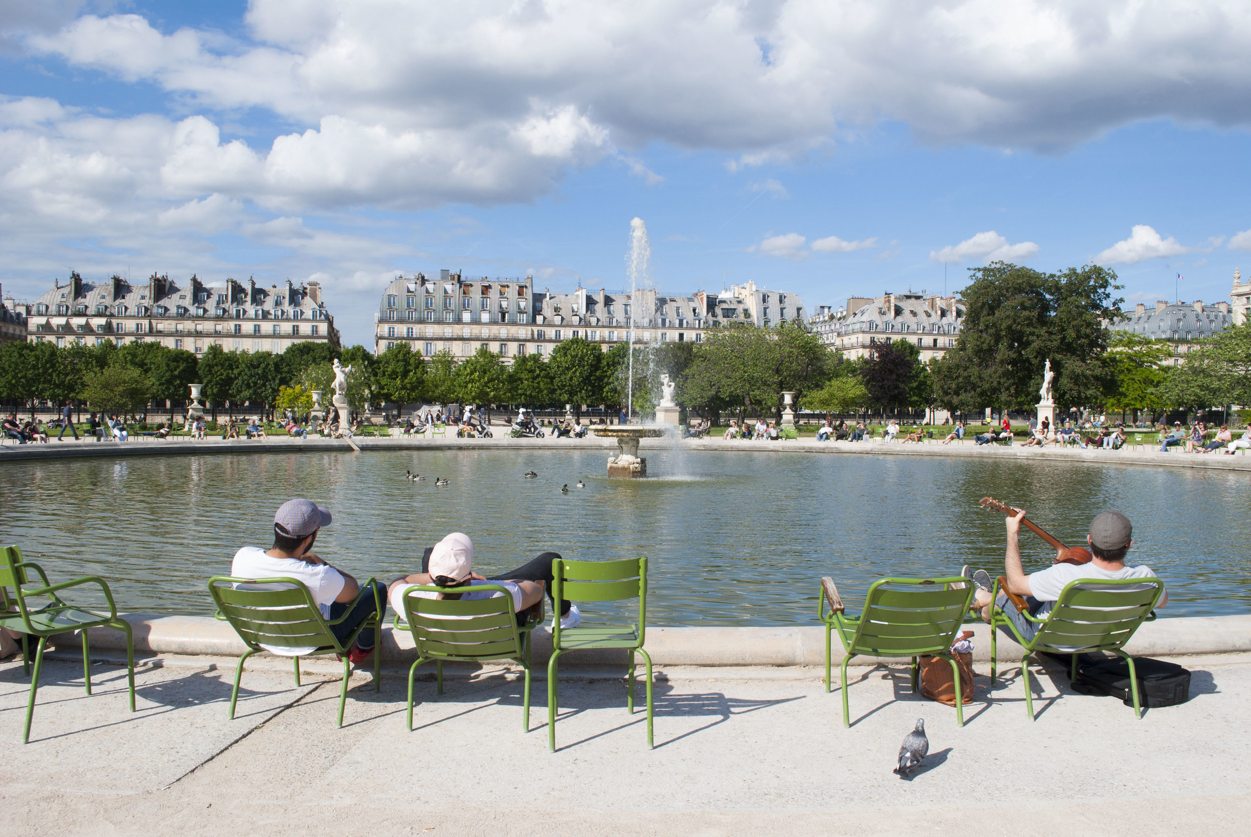 Passing the time in Tuileries Garden.