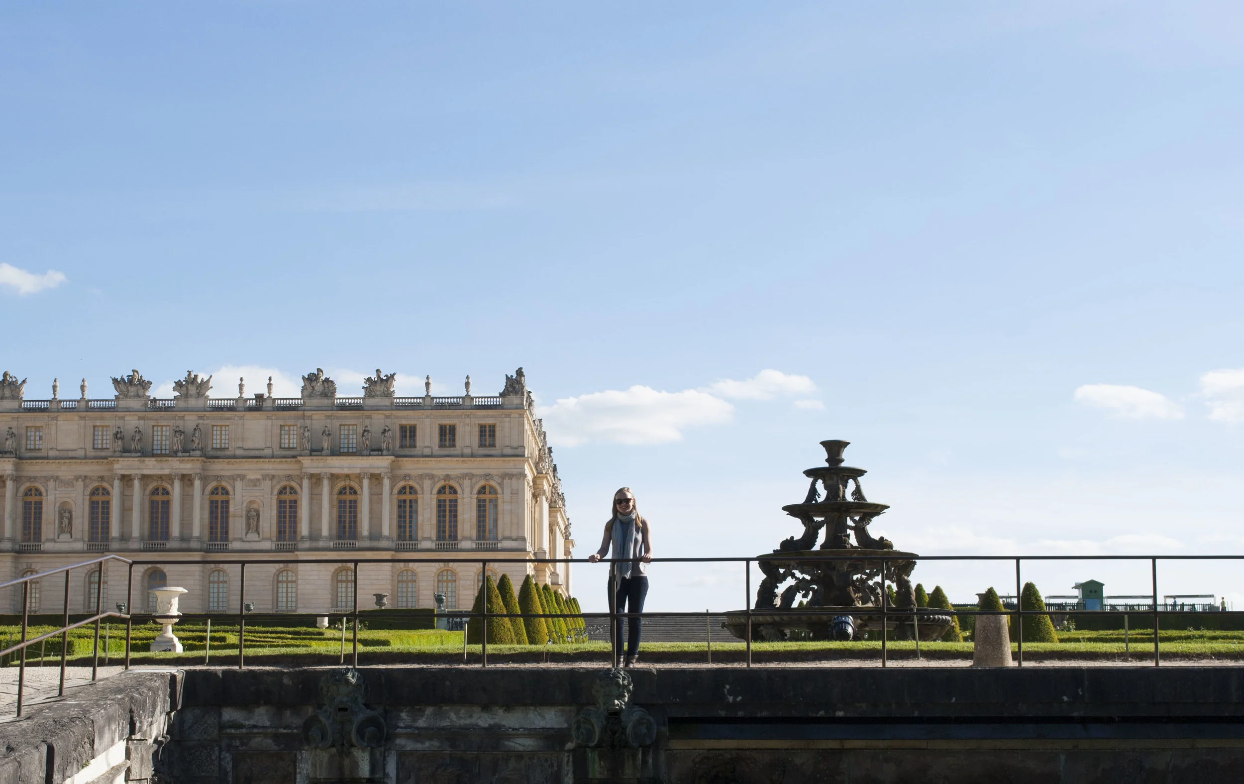 Exploring the Gardens of Versailles.