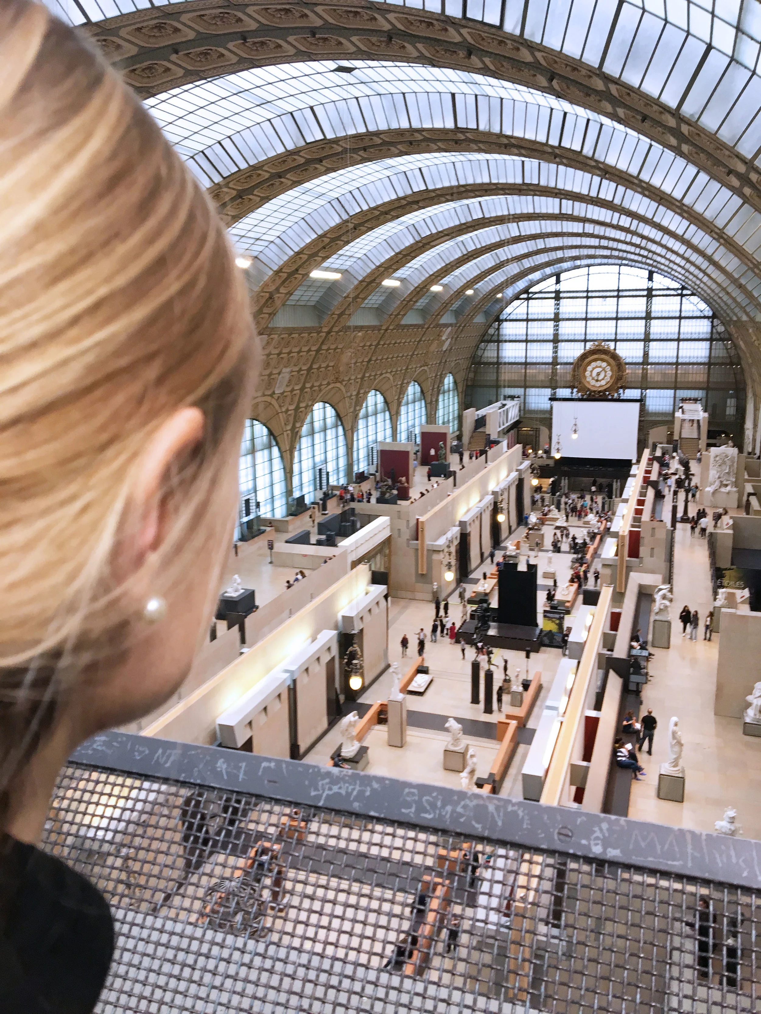 The top-floor lookout inside the Musée d'Orsay.