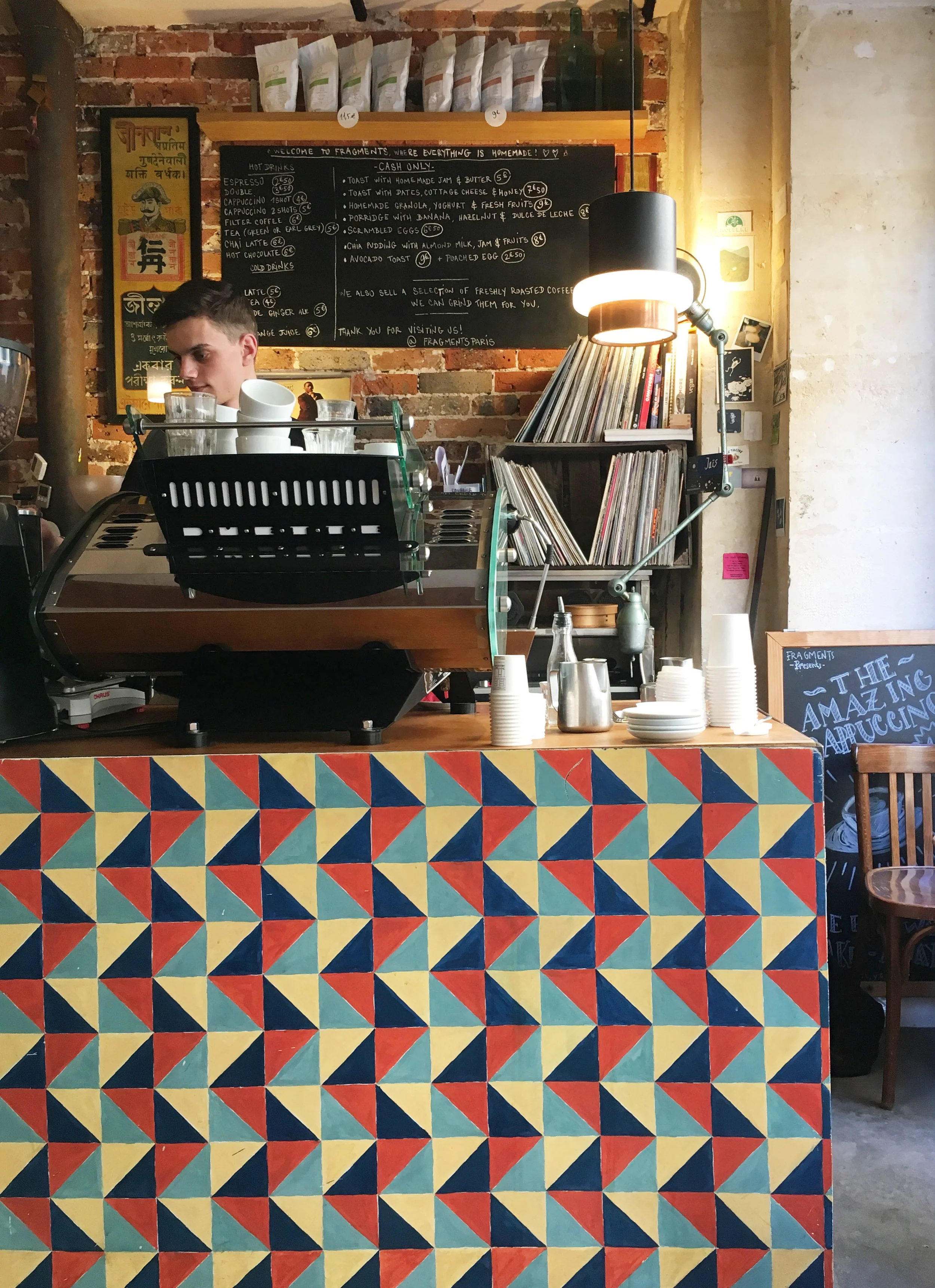 Fragments. "Home of the amazing cappuccino"—it's true.
