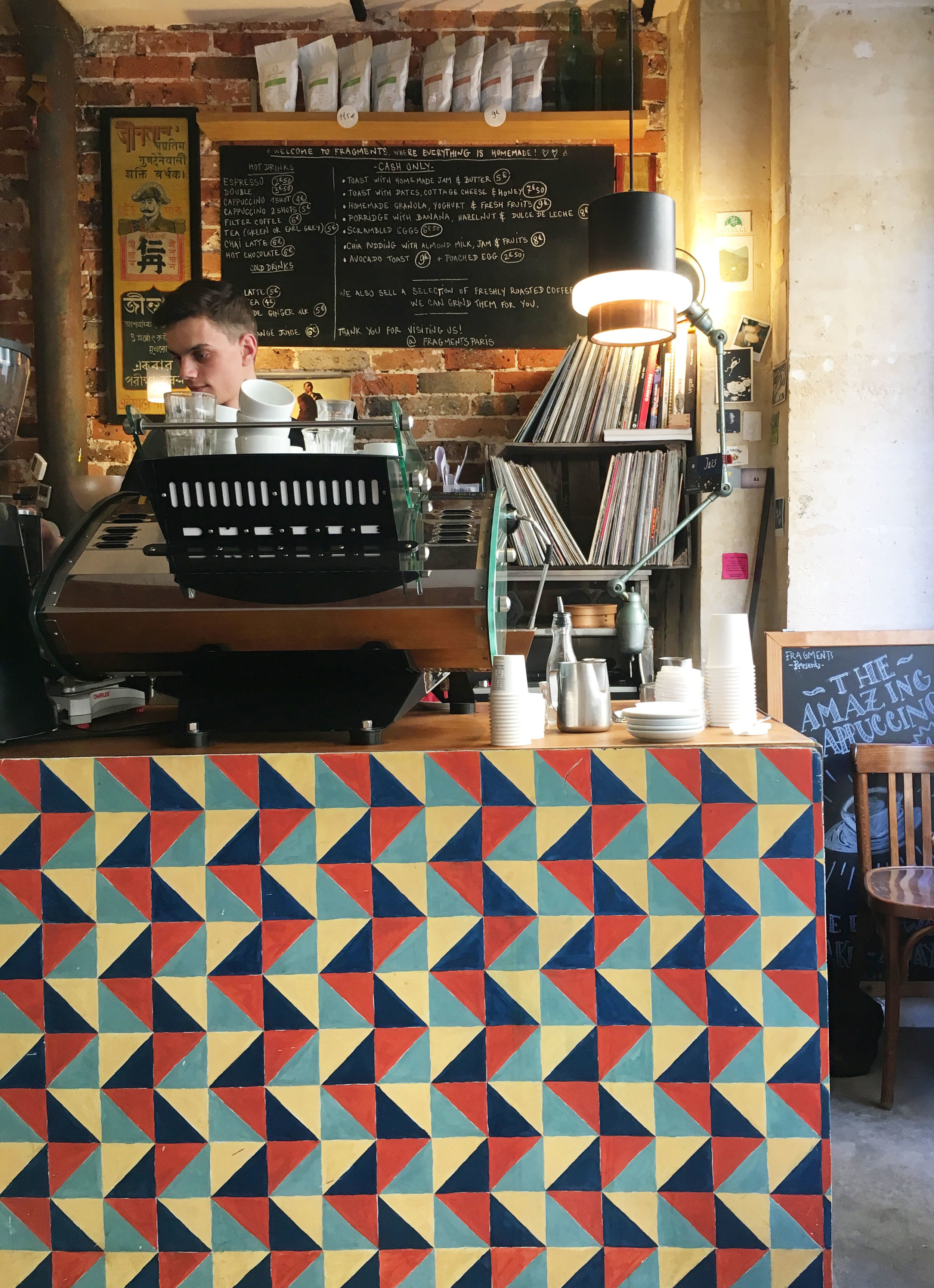 Fragments. "Home of the amazing cappuccino," it's true.