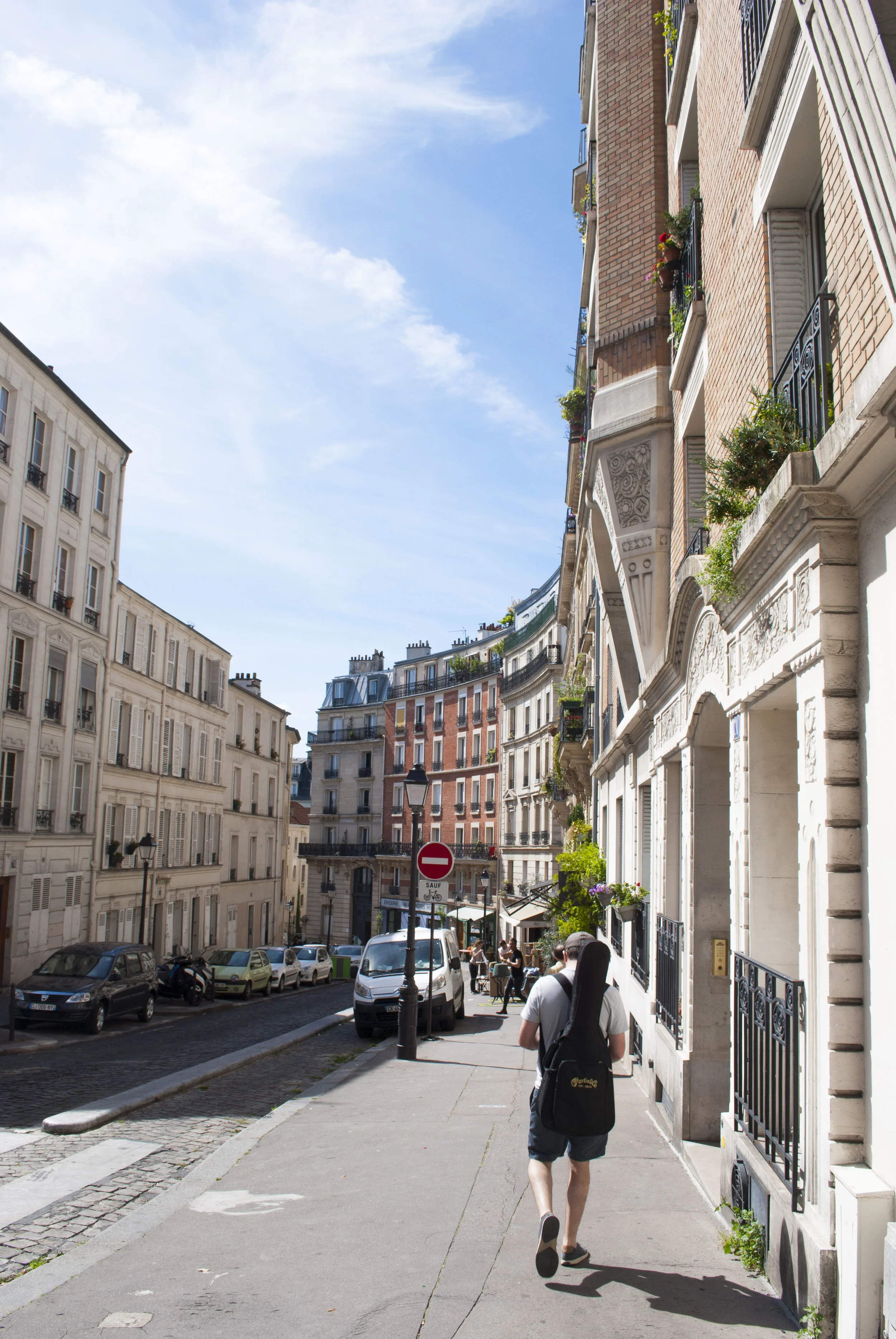 Sam walking through Montmartre.