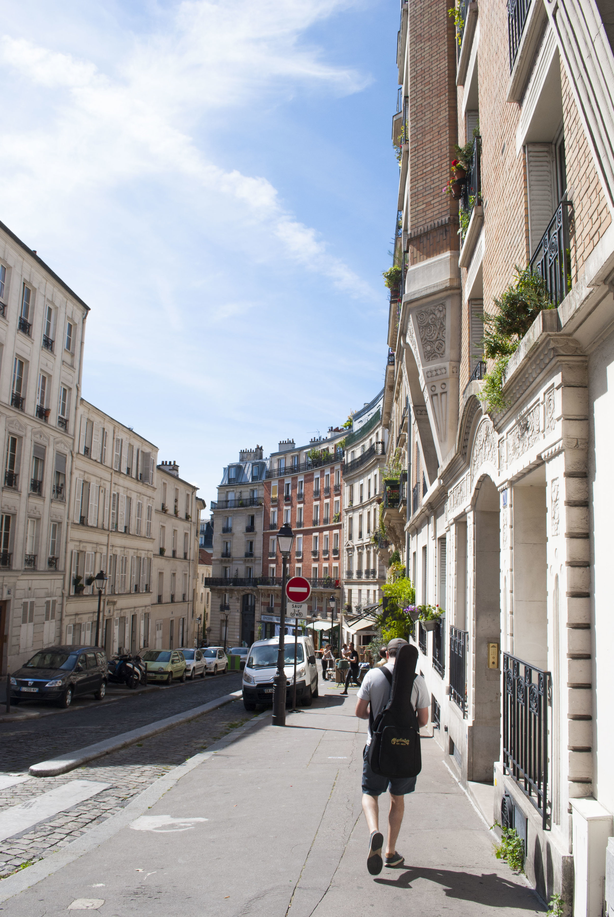 Sam walking through Montmartre.