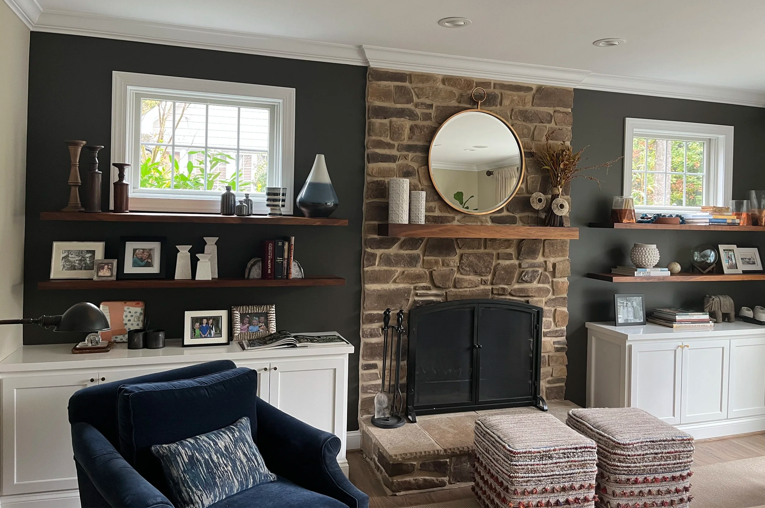 Living room interior design for a Perry Hall Maryland home