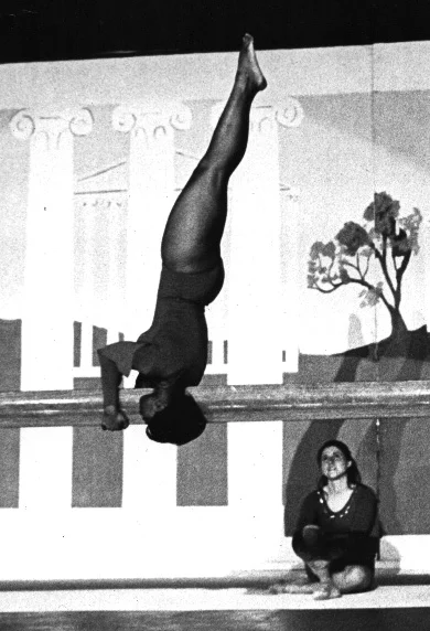 1968 - Sandy Conway on beam.jpg