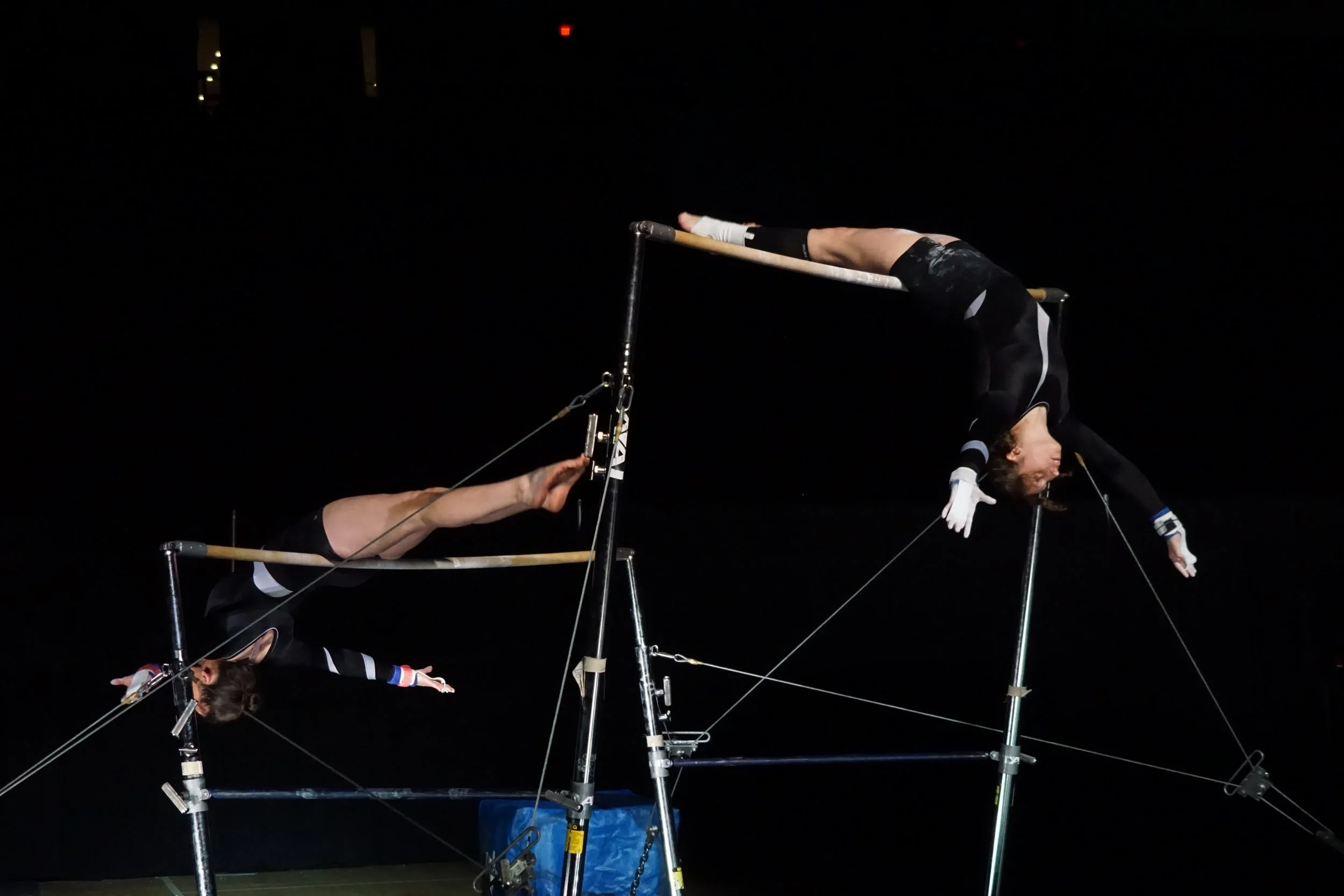  Elena Fox-Bland, Ali Clingan uneven bars 