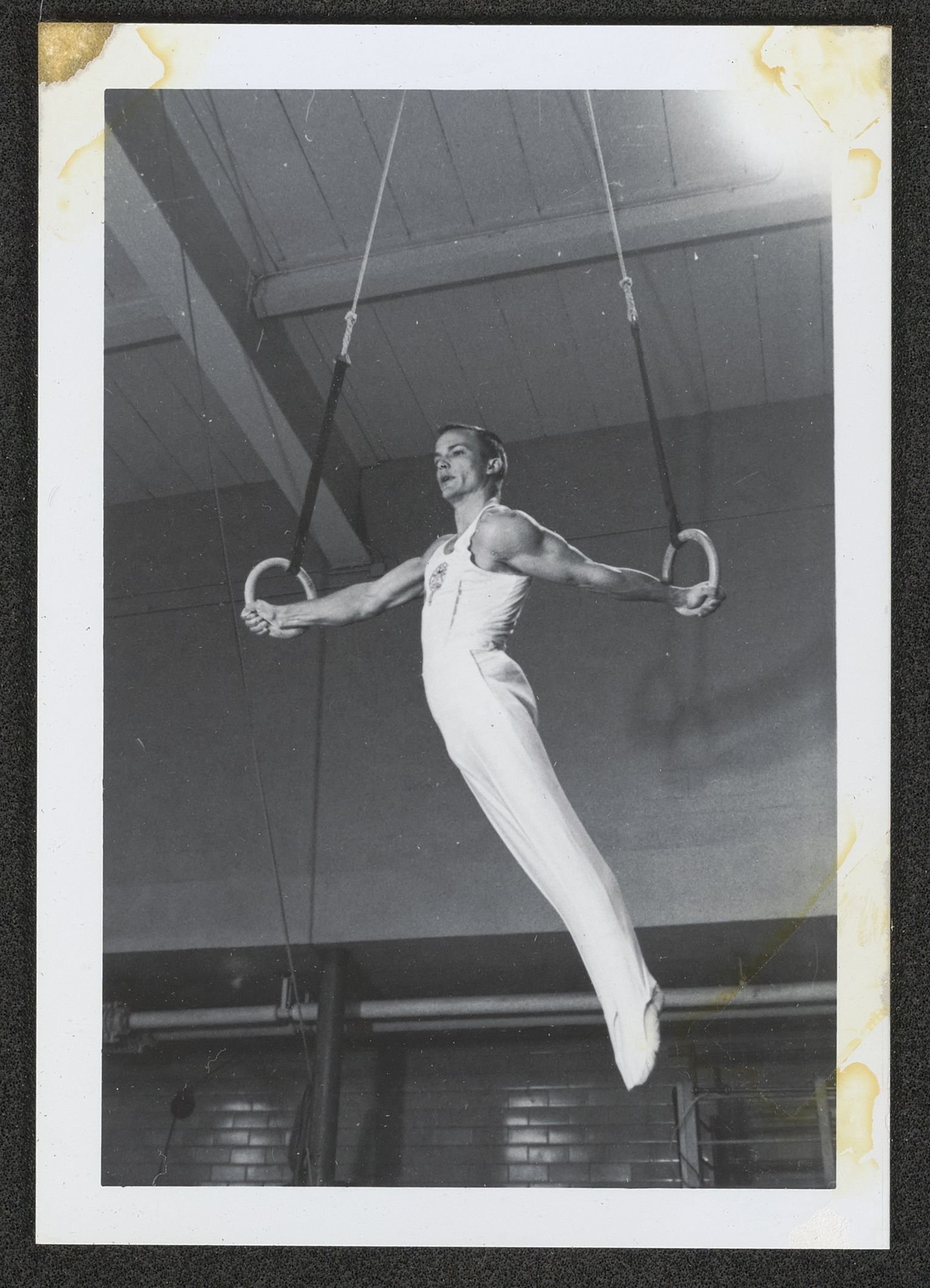  Trouper performs Azaryan iron cross on rings 