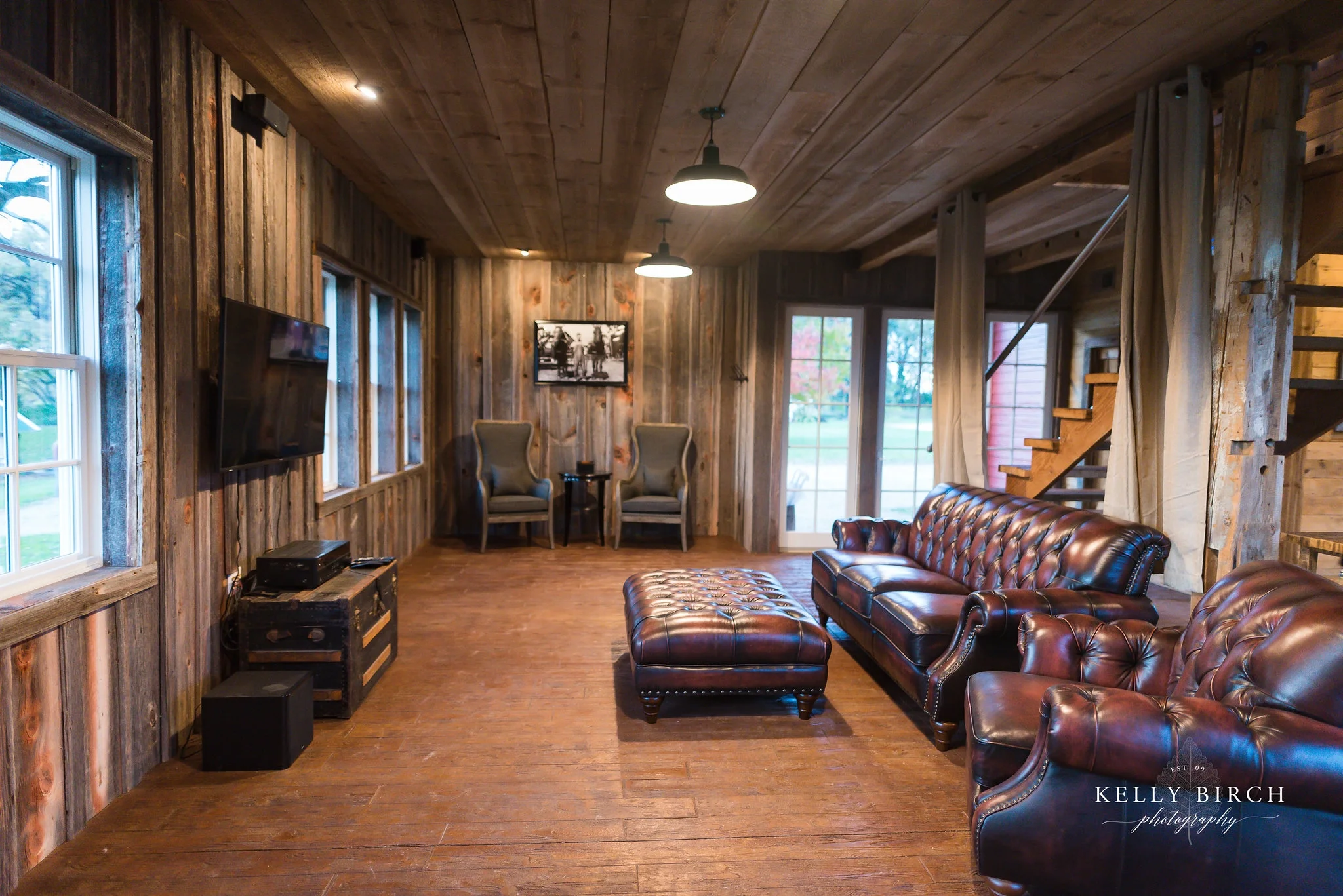 The first floor of the granary was put together with the guys in mind.