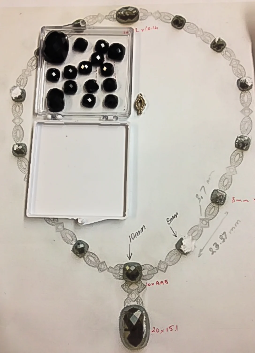 Organizing and laying out your gemstones.