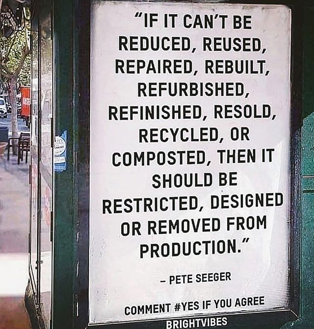 I couldn&rsquo;t agree more 🙌🏼 🌎♻️
&bull;
&bull;
&bull;
&bull;
#reducewaste #reusereducerecycle #refuseplastic #sustainabilitymatters #sustainableliving #greenliving #noplanetb #bethechange #oneworld #mindfulness #zerowaste #upcycle #repurpose #cl