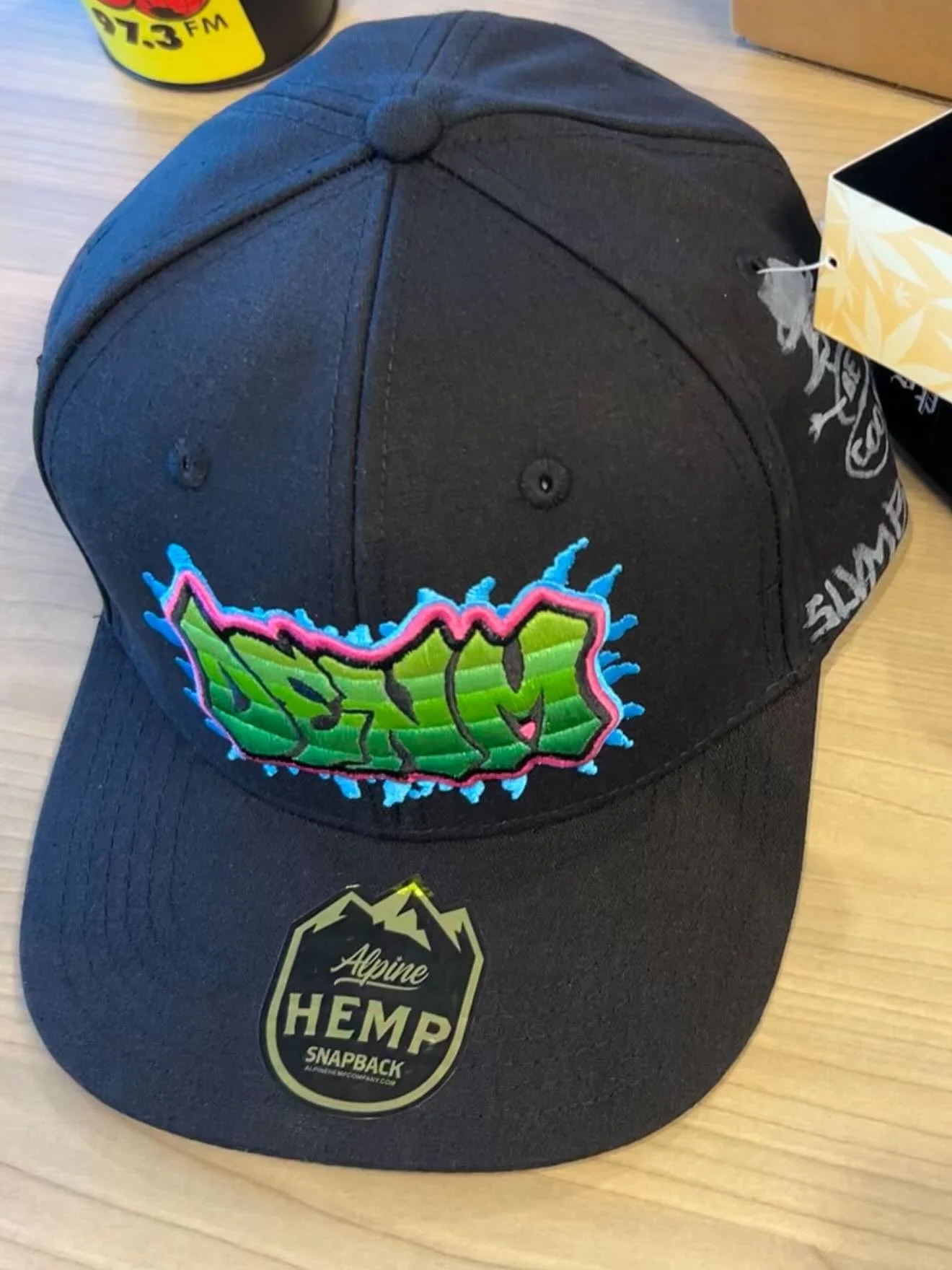 Sooo we only have a handful of @iamdenm slum beach SnapBacks left. We&rsquo;ve decided one lucky person who buys a hat in the next 24hours will receive a hand painted by @iamdenm signed and numbered hat. One of a kind banger! Special thanks to @973kb