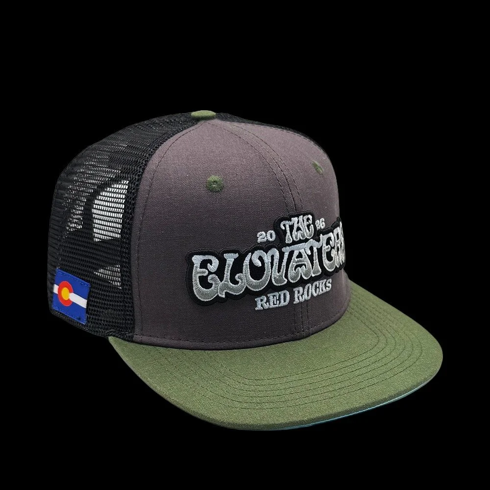 Happy FRIDAY! Dropping today at 4:20 PM mountain time! 

This is your last chance to own a piece of The Elovaters Historic First Headlining Red Rocks Hemp Snapback. Hand-Numbered LE of 500. 🦈 

Charcoal/Olive Color Way. 

https://www.alpinehempcompa