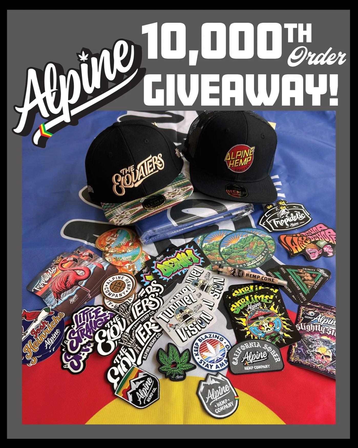 🚨 GIVEAWAY ALERT! 🚨
We are creeping up on our 10,000th order!
1 lucky customer who happens to land on this will receive a STACKED box with :

1. The Elovaters Pattern Bill Snapback
2. Custom Red Dot Alpine Mesh Back Snapback 
 (More blank mesh back