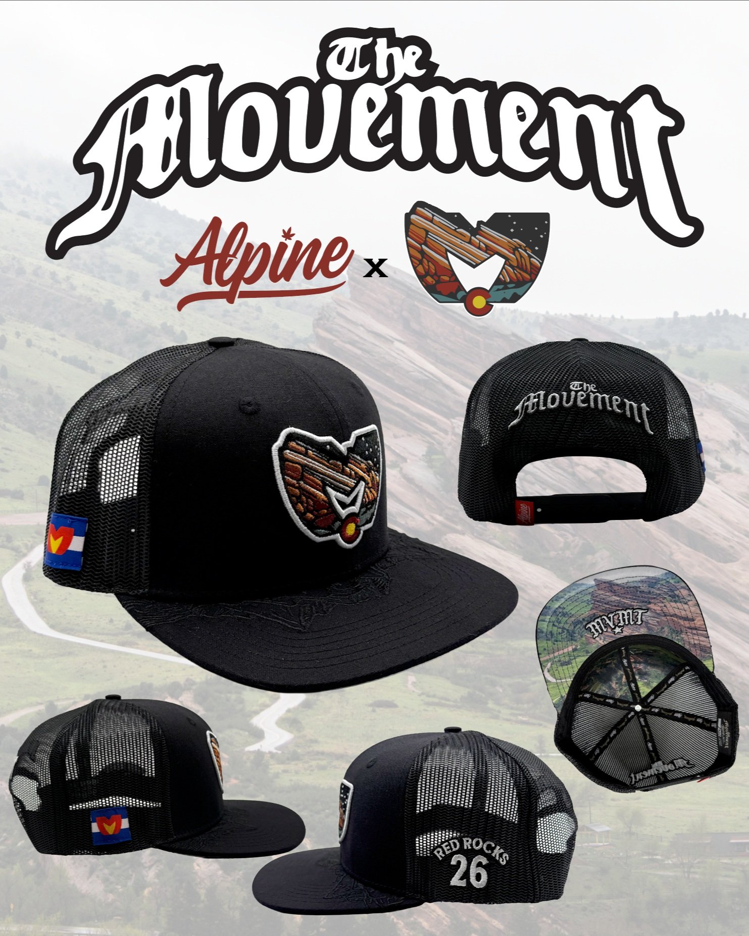 Who's ready for Red Rocks 2026! 

Dropping this heat in time for you to rock 'em at the show in August. We are always so STOKED to work with @themovementvibe 

Two limited-edition, hand-numbered styles to welcome the boys to Alpine's home turf. 

***
