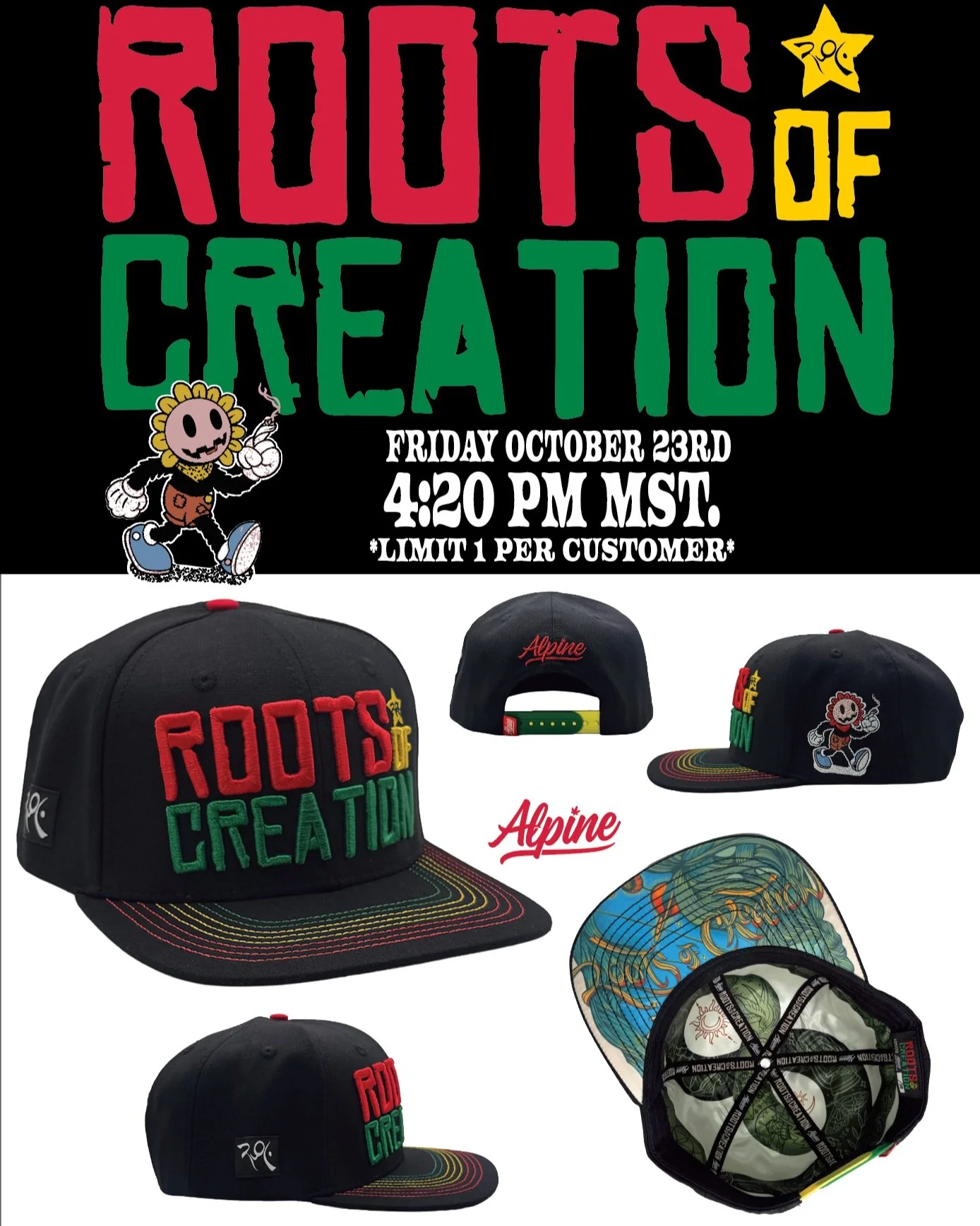 Happy Hump Day! 🐫
Roots of Creation Drops Friday, 10.23.26 at 4:20 Mtn time

⏰Drops Friday, October 23rd at 4:20 Mountain Time.🚨

Limited Edition of 200. Limit 1 per person.
&bull; Hand-Numbered
&bull; Interior Sublimation
&bull; Underbill Sublimat