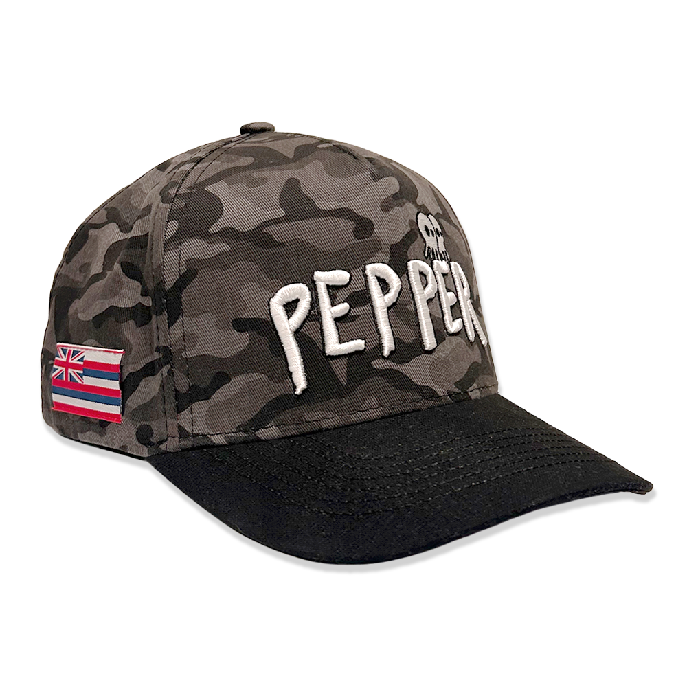 Pepper Hand-Numbered Snapback Black Camo