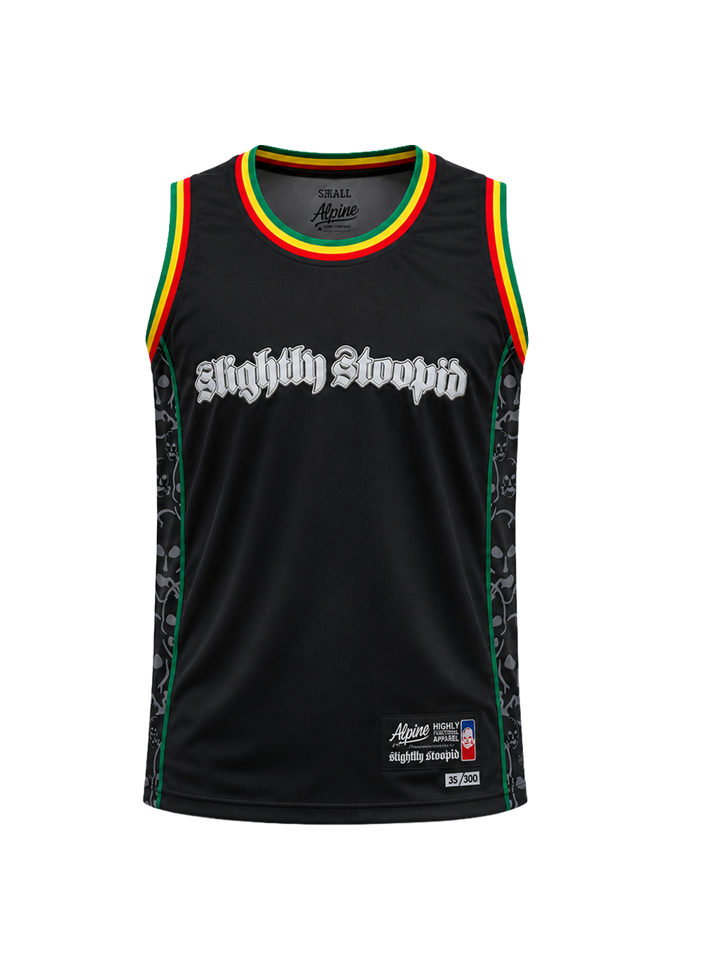 Alpine X Slightly Stoopid Rasta Basketball Jersey