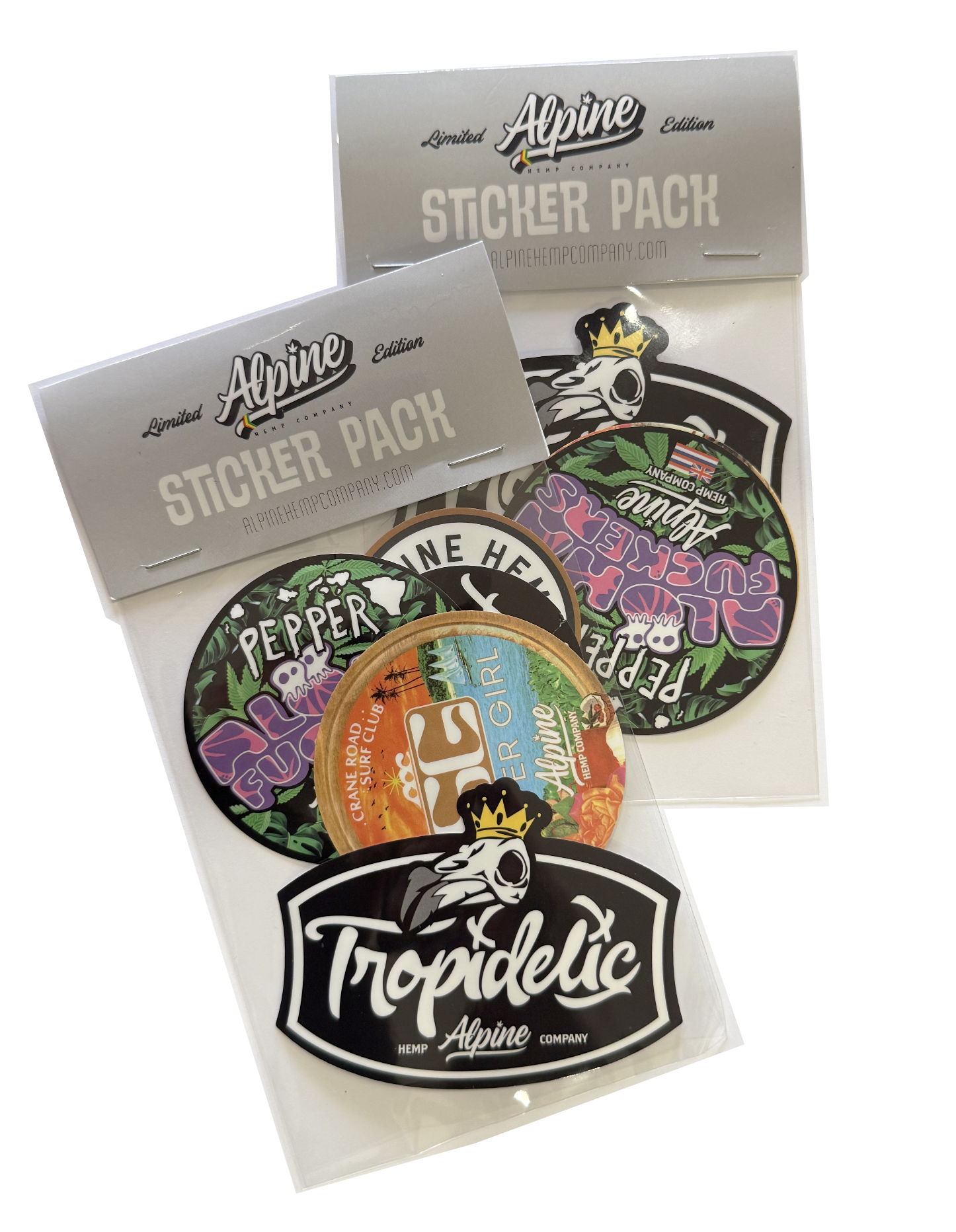 Alpine Hemp Co. Assorted Sticker Pack -  5 Total