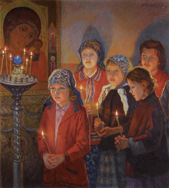 Painting by Nikolay Bogdanov Belsky