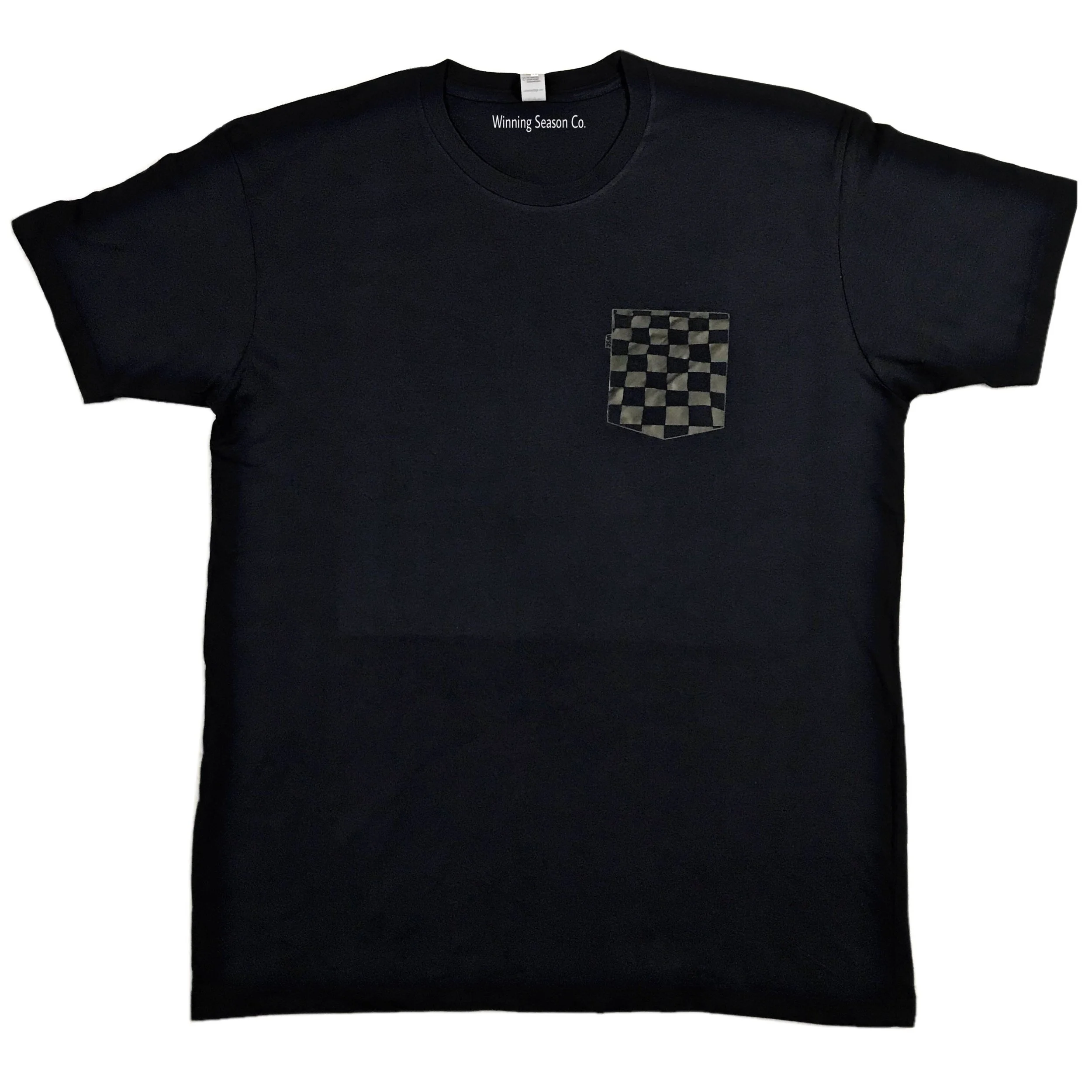 New Checker wave pocket tshirt black.JPEG