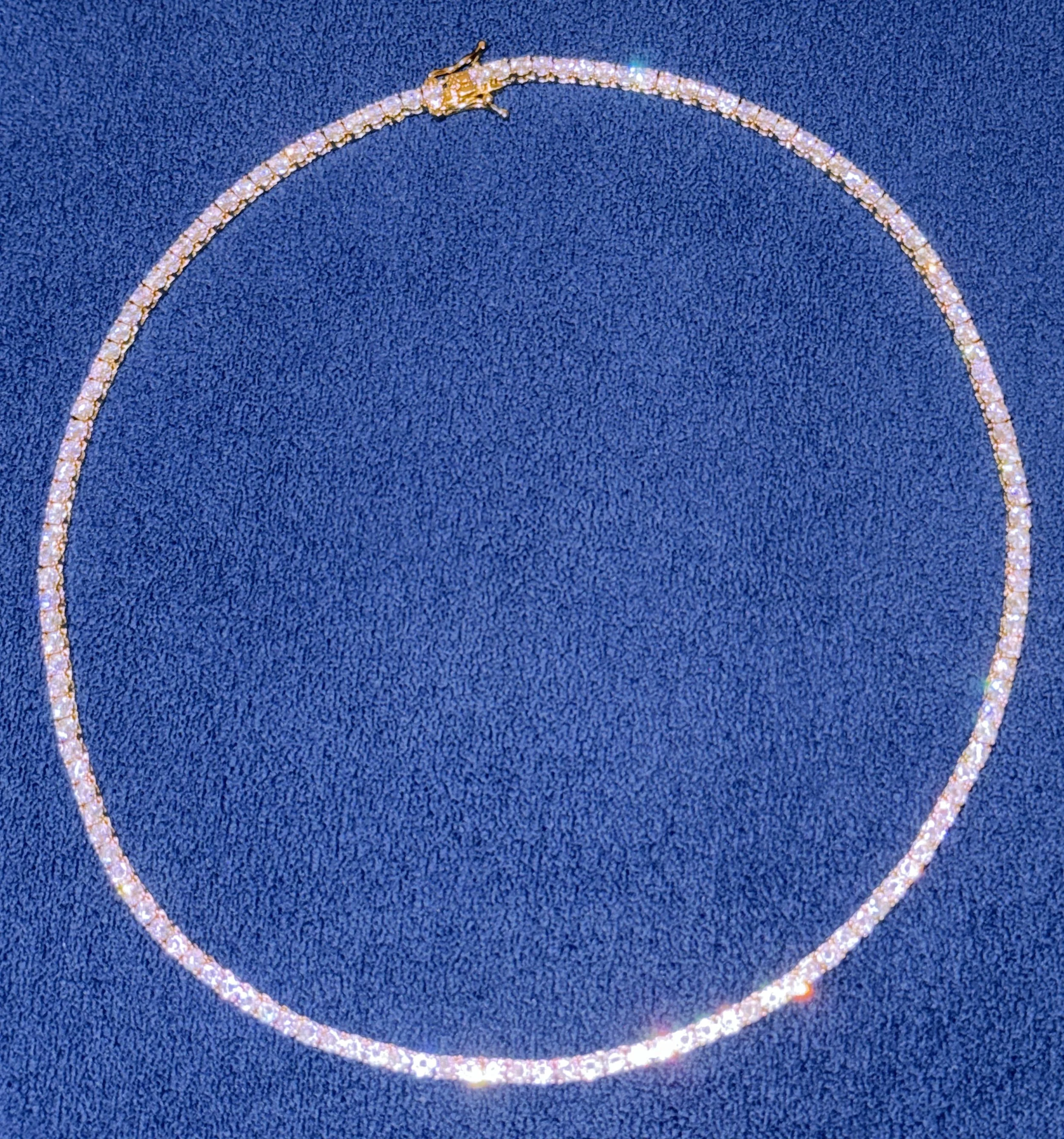 Hip Hop 1 Row CZ Tennis Chain Necklace 3mm 18inch Unisex