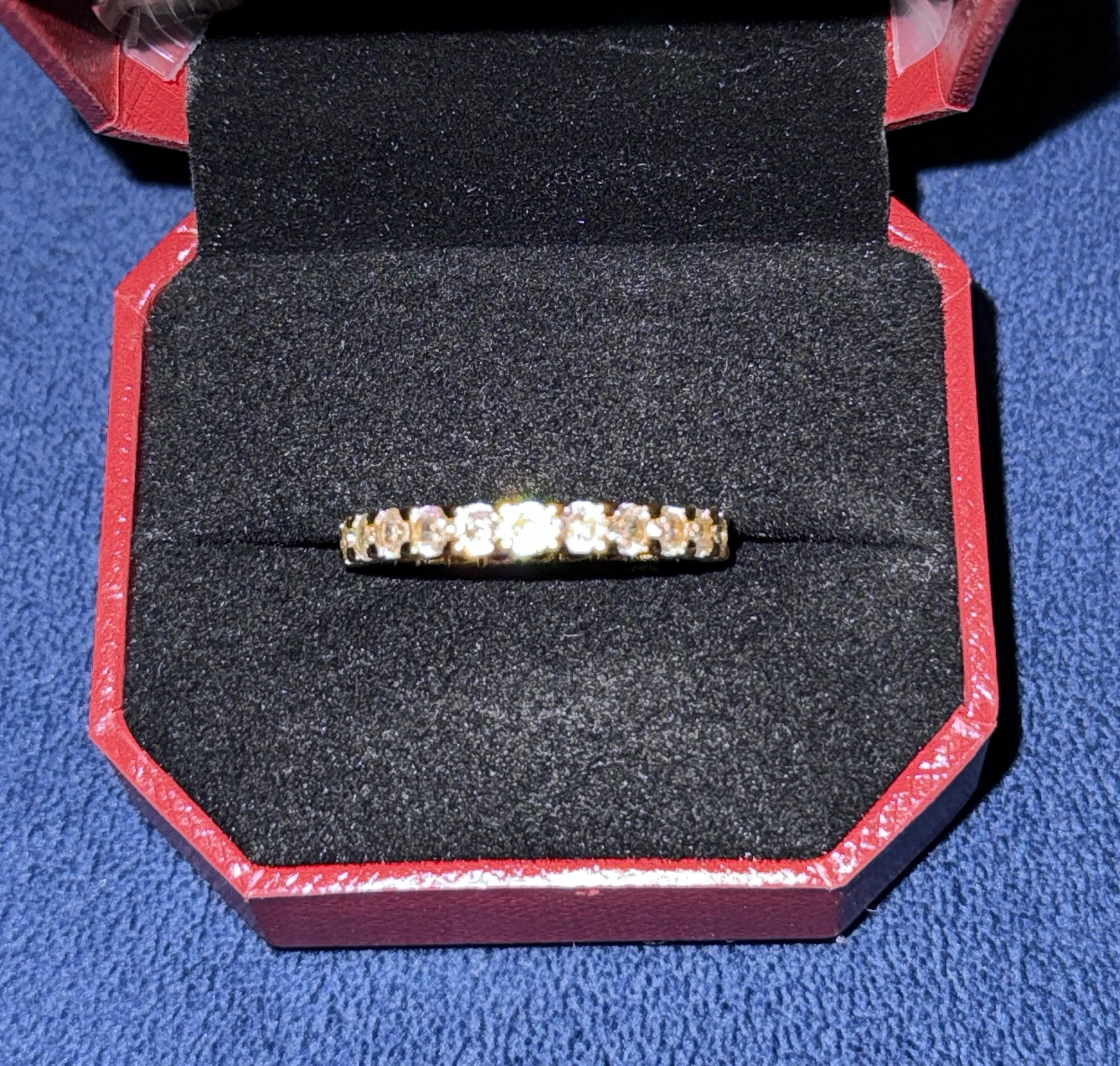 Fancy CZ Ring Size 10 18K Gold Plated Unisex